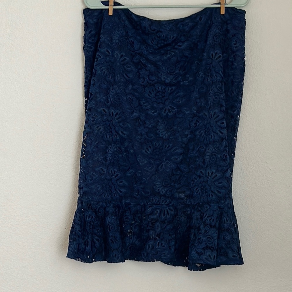Blue lace skirt
